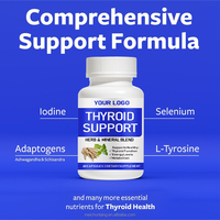 Suppléments à base de plantes pour adultes avec iode racine d'ashwagandha zinc sélénium vitamine B12-Complex supplément pour la santé thyroïdienne pour hommes femmes