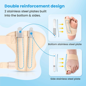Attelle pour gros orteil pour femmes et hommes, support de maintien pour fracture du gros orteil, entorses sportives, blessures, protecteur de gros orteil réglable - Product Image 3