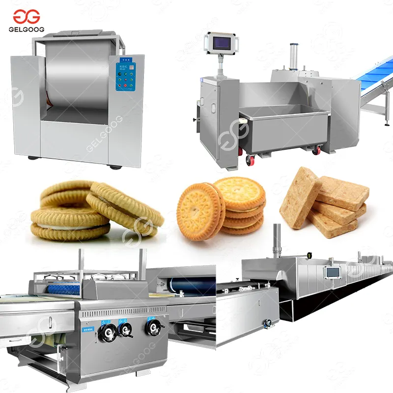 PLC điều khiển hình thành nén kem Biscuit đầy đủ nhà máy Mỹ Cookie Biscuit làm giá máy tại Trung Quốc