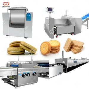 PLC Control Forming Compressed Cream Biscuit Full Plant American Cookie Biscuit Making Machine Price In China