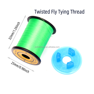 12 Uds. Colores surtidos 8/0 hilo trenzado para atar moscas línea de alta resistencia Midge Ninfa Streamer trucha señuelos de peces Material de atado - Product Image 4