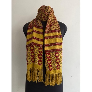 ผ้านิ่มหรูหรามากลายบล็อค ajrakh มีดีไซน์ที่สวยงามผ้าคุณภาพระดับพรีเมียมซักได้อย่างสมบูรณ์แบบ - Product Image 1