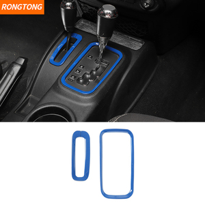 สติกเกอร์ตกแต่งคาร์บอนไฟเบอร์สำหรับ Jeep Wrangler JK 2011-2017,อุปกรณ์ตกแต่งภายใน<span class=keywords><strong>คอนโซล</strong></span>กลาง ABS เกียร์ Penal - Product Image 3