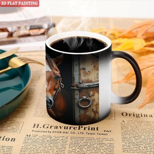 Frosted Black <b>Ceramic</b> <b>Mug</b> 11oz Heat Activated Color Changing Drinking Cup - Product Image 5