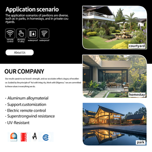 Pérgola Bioclimática de Aluminio al por Mayor, Tamaños 3x3, 4x3, 5x4, 6x4, con Iluminación LED - Cabañas, Patios, Terrazas, Pérgola Retráctil - Product Image 3