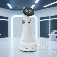 Robot récepteur intelligent IA, affichage d'informations, robot d'accueil, service personnalisé en plusieurs langues, robot pour bureau d'entreprise
