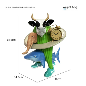 Douyin Viral Tung Tung Sahur Ensemble <span class=keywords><strong>de</strong></span> figurines amusantes PVC Abstrait Arbre Grenouille Requin Monstre Décor <span class=keywords><strong>de</strong></span> bureau Modèle Jouet à collectionner en gros - Product Image 3