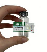 Étiquettes de flacons de peptides argentées brossées imperméables de 3 ml, 5 ml, 10 ml, avec effets holographiques – Grande Vente