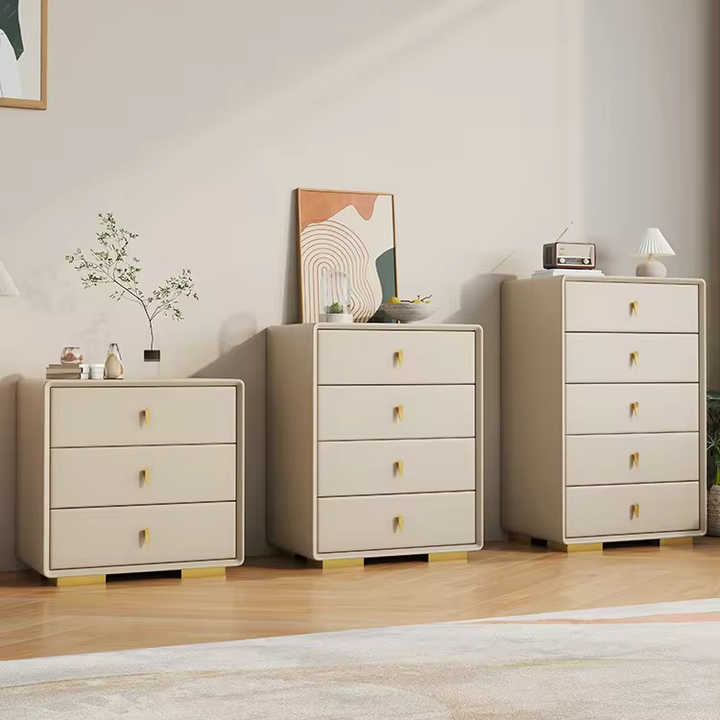 Italian luxury living room furniture wood bucket with 4 drawers