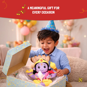 Peluche douce musicale du Seigneur Vishnu pour enfants, jouet sûr en tissu, jouet éducatif culturel hindou pour la connaissance des chants et des mantras - Product Image 6