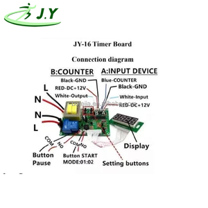 JY TM-16 110V/220V Placa de Control de Temporizador Operada con Monedas con Botón de Inicio/Parada, Garantía de 1 Año en Inglés para Máquina Expendedora - Product Image 5