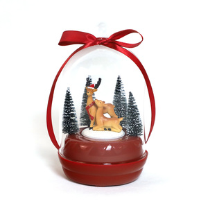 Ornamento de Navidad giratorio, Bola de bolas festiva, Escena de tren, luz LED Musical giratoria, globo de nieve animado, decoración de bola - Product Image 2