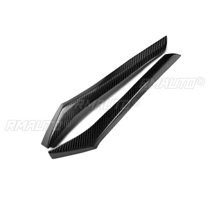 1 paire de couvre-phares en fibre de carbone véritable pour Honda Fit Jazz 2014 2015 2016, accessoires de voiture - Product Image 2