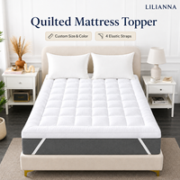 Surmatelas matelassé personnalisé LILIANNA, surmatelas rembourré doux avec sangles élastiques pour la vente en gros