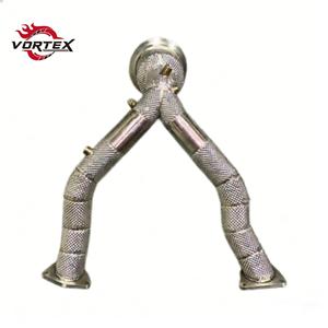 Vortex 1.5mm 304 Downpipe catalyseur haute performance pour Porsche Macan S 3.0T V6 2018–2024 avec bouclier thermique sans voyant d'avertissement moteur - Product Image 1