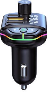 HG-transmisor FM <span class=keywords><strong>A10</strong></span> con Bluetooth 5,0 para coche, adaptador de reproductor MP3 con cargador USB Dual, Radio manos libres con luces de colores - Product Image 3