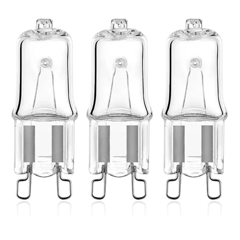 High Quality G9 Glass Halogen Lamp Dimmable 360 Beam Angle 2700K Soft Warm White 220V 25W/40W Landscape Lighting