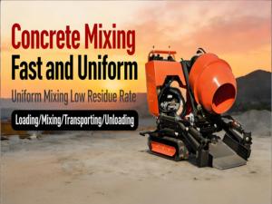 Mixer Beton Crawler Buatan China Mudah Digunakan Satu Orang Dapat Melakukan Pekerjaan Pemuatan, Pencampuran, Pengangkutan, dan Pembongkaran - Product Image 1