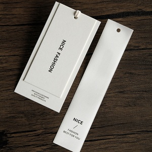 Étiquettes de vêtements sur mesure haut de gamme pour hommes et <span class=keywords><strong>femmes</strong></span>, étiquettes en papier épais, marques personnalisées, modèle 0422 - Product Image 3