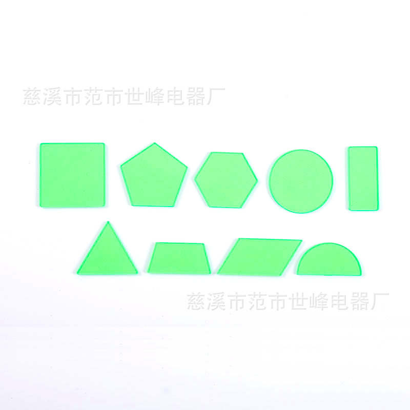 Green transparent geometric sheet 9
