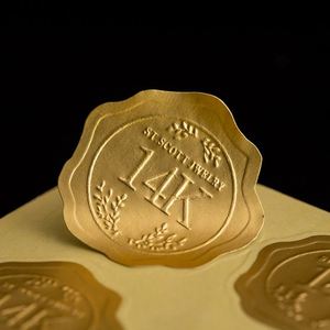 Etiquetas Adhesivas Redondas Personalizadas con Logotipo en Relieve Dorado, Impresión de Hojas de Etiquetas Impermeables, Venta al Por Mayor - Product Image 5