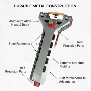 หนังสติ๊กอัตโนมัติสำหรับผู้ใหญ่ ทำจากอลูมิเนียมอัลลอยด์ CNC สำหรับฝึกซ้อมยิงเป้า กีฬากลางแจ้ง ระยะ 50 เมตร พร้อมคลิปหนีบลูกเหล็ก - Product Image 1
