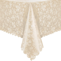 Nappes de table en coton tissé brodé, luxueuses, modernes, durables, imperméables et écologiques |   Nappe carrée personnalisable en dentelle à pompons