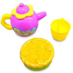 Kids <b>Tea</b> Party <b>Toy</b> <b>Set</b> with Plastic Kettle Cup and Cake Pretend Play Kitchen <b>Toy</b> - Product Image 2