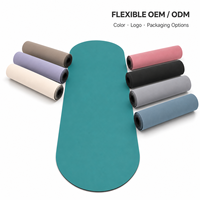 Tapis de Pilates en caoutchouc PU activé par la transpiration 183x68cm 4.5mm Forme capsule Antidérapant Tapis de yoga et d'exercice Logo personnalisé Fournisseur en gros