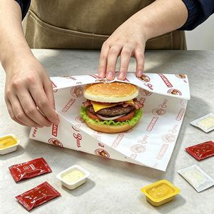Brand Logo Parchment Baking Grease Proof <b>Paper</b> Custom Printed <b>Greaseproof</b> Food Wrapping <b>Paper</b> for Deli Food Bread Packaging - Product Image 6