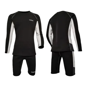 Custom Logo Color Size 2mm Two-piece Elastic Comfortable Wetsuit Neoprene Fabric Diving Jacket Top And Shorts