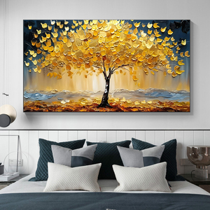 <span class=keywords><strong>Cuadro</strong></span> Decorativo <span class=keywords><strong>de</strong></span> Pared con Diseño Abstracto del Árbol <span class=keywords><strong>de</strong></span> <span class=keywords><strong>la</strong></span> <span class=keywords><strong>Vida</strong></span> <span class=keywords><strong>Dorado</strong></span>, Impresiones en Lienzo para Decoración del Hogar, Cuadros para Decoración <span class=keywords><strong>de</strong></span> Sala <span class=keywords><strong>de</strong></span> Estar - Product Image 3