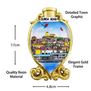 Imán de Resina 3D de Turquía, Imán de Refrigerador con Monumentos de <span class=keywords><strong>Ciudades</strong></span> <span class=keywords><strong>Turcas</strong></span>, Recuerdo de Viaje Turístico, Decoración para el Hogar, Artesanía - Product Image 3