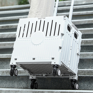 Vật Nuôi Gấp Mua Sắm Giỏ Hàng 4 Bánh Xe Dễ Dàng Có Thể Gập Lại Du Lịch Giỏ Hàng Mèo Con Chó Có Thể Tháo Rời Có Thể Tháo Rời Lưu Trữ Di Động Xe Đẩy Con Chó Con Đi Bộ - Product Image 2