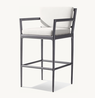 Meubles de jardin, de terrasse, d'hôtel, de plage, de piscine, de bar en aluminium faits à la main, de luxe moderne, résistants aux intempéries, couleur personnalisée