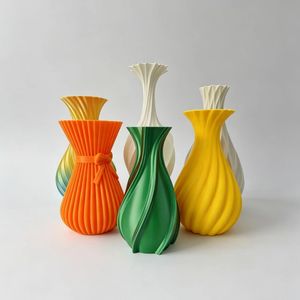 Vase d'art imprimé en 3D sur mesure, FDM SLA, haute précision, résine PLA, décoration moderne pour la maison, artisanat, décoration multicolore pour l'intérieur - Product Image 2