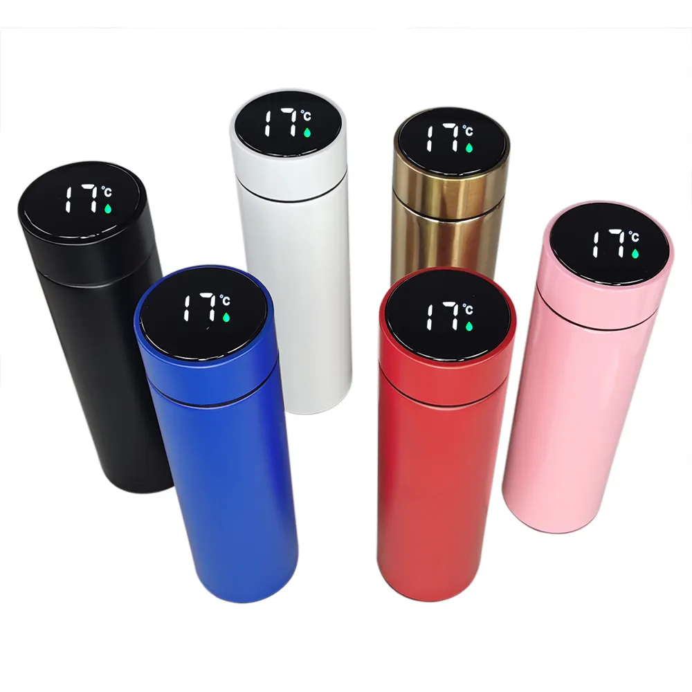 wholesale customized printed stainless steel insulated temperature control smart tumbler with temperature display