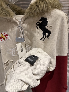 Felpa con Cappuccio da Uomo <span class=keywords><strong>Oversize</strong></span> Y2K con <span class=keywords><strong>Zip</strong></span>, 100% Cotone Pesante, Stampa Ricamata, Colletto in Pelliccia, <span class=keywords><strong>Felpe</strong></span> con Cappuccio per l'Inverno - Product Image 3