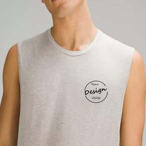 Venta al por mayor de chaleco deportivo informal correr gimnasio acanalado camisetas sin mangas hombres Jogging desgaste de algodón logotipo personalizado camiseta sin mangas para hombre - Product Image 5