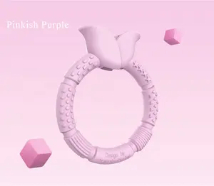 Dijual Desain Baru Mainan Teether Sejuk Bayi Murah Cincin Teether Kelas Makanan Lembut untuk Dijual