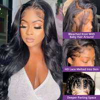 Perruques full lace body wave cheveux humains, les perruques 100% cheveux humains de luxe cheveux humains pour le chien