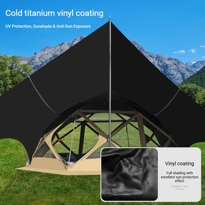 Tente <span class=keywords><strong>tunnel</strong></span> multifonctionnelle quatre saisons <span class=keywords><strong>de</strong></span> haute qualité <span class=keywords><strong>pour</strong></span> pique-nique et camping en extérieur, avec auvent portable et protection solaire - Product Image 5