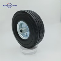 Roue pleine en mousse PU anti-crevaison de 10 pouces (3.50-4) de haute qualité pour chariot de jardin, chariot à main, chariot à roulettes, brouette - Vente en gros NS Chine