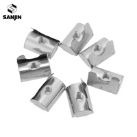Écrou à ressort M4 M5 M6 M8, écrou en T à enfoncer pour profilé en aluminium à rainure de 6 mm, série 20020/3030/4040, revêtement en zinc
