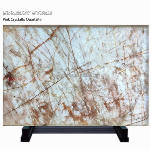 Tự nhiên mờ Hồng cristallo ROSA quartzite Lady Lumix pha lê hồng hồng quartzit tấm gạch cho khu vực tiếp tân hiện đại - Product Image 1