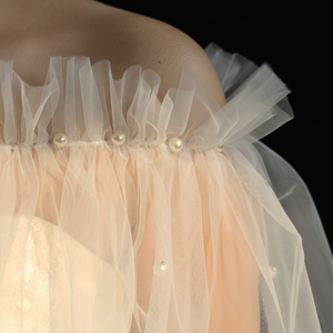 Bridella VG112-W-1 <b>Black</b> Pearl & Mesh <b>Shawl</b> & Scarf with Soft Drape and Warm Wrap for Weddings Proms Formal Events - Product Image 1