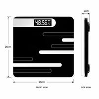 Balance connectée professionnelle de haute précision pour la mesure de la graisse corporelle avec écran LCD rétroéclairé bleu pour l'exportation