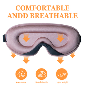 Großhandel Konturierte 3D-Schlafmaske Memory-Schaum Augenmaske Blockiert Alle Lichter 3D-Schlafmaske mit Nasenklappe - Product Image 6
