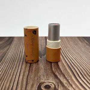 Biodegradable Eco Friendly Custom Cardboard Lipstick Lip Balm Twist Up Paper Tubes Packaging For Lipstick