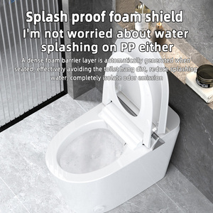 Bidet intelligent chic et minimaliste avec commande au pied capacitif, lumière d'ambiance dynamique, commande vocale, protection anti-mousse, couvercle automatique radar, siège chauffant et séchoir intégré - Product Image 4